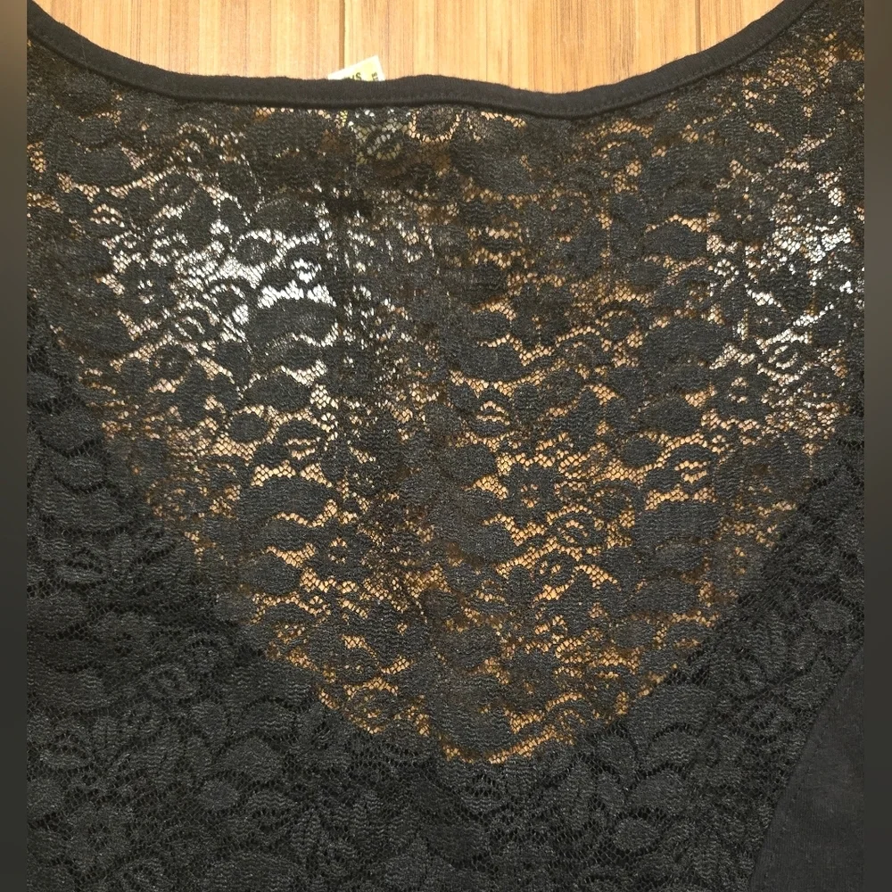 NWOT Free People Black Lace Back Dress